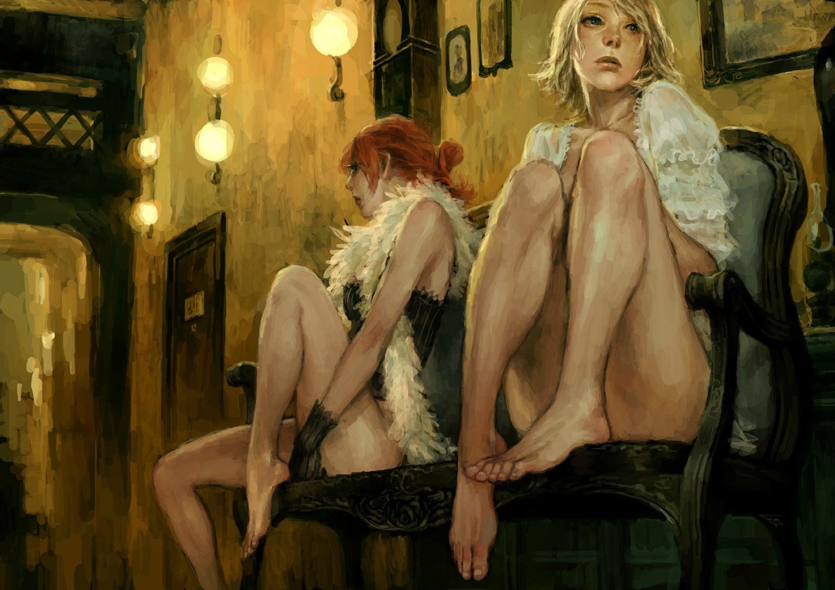 Две проститутки, автор: Fung Chin Pang