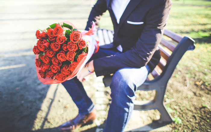 Букет красных роз.