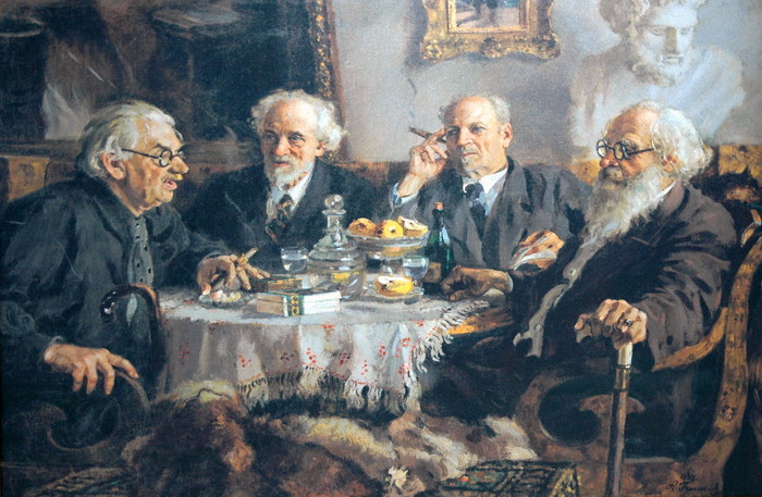 За «Портрет старейших советских художников» Герасимов получил Золотую медаль в Брюсселе